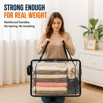 💞LAST DAY 50% OFF ✨📦Fastkora® Large Heavy-Duty Thick Plastic Clear Storage