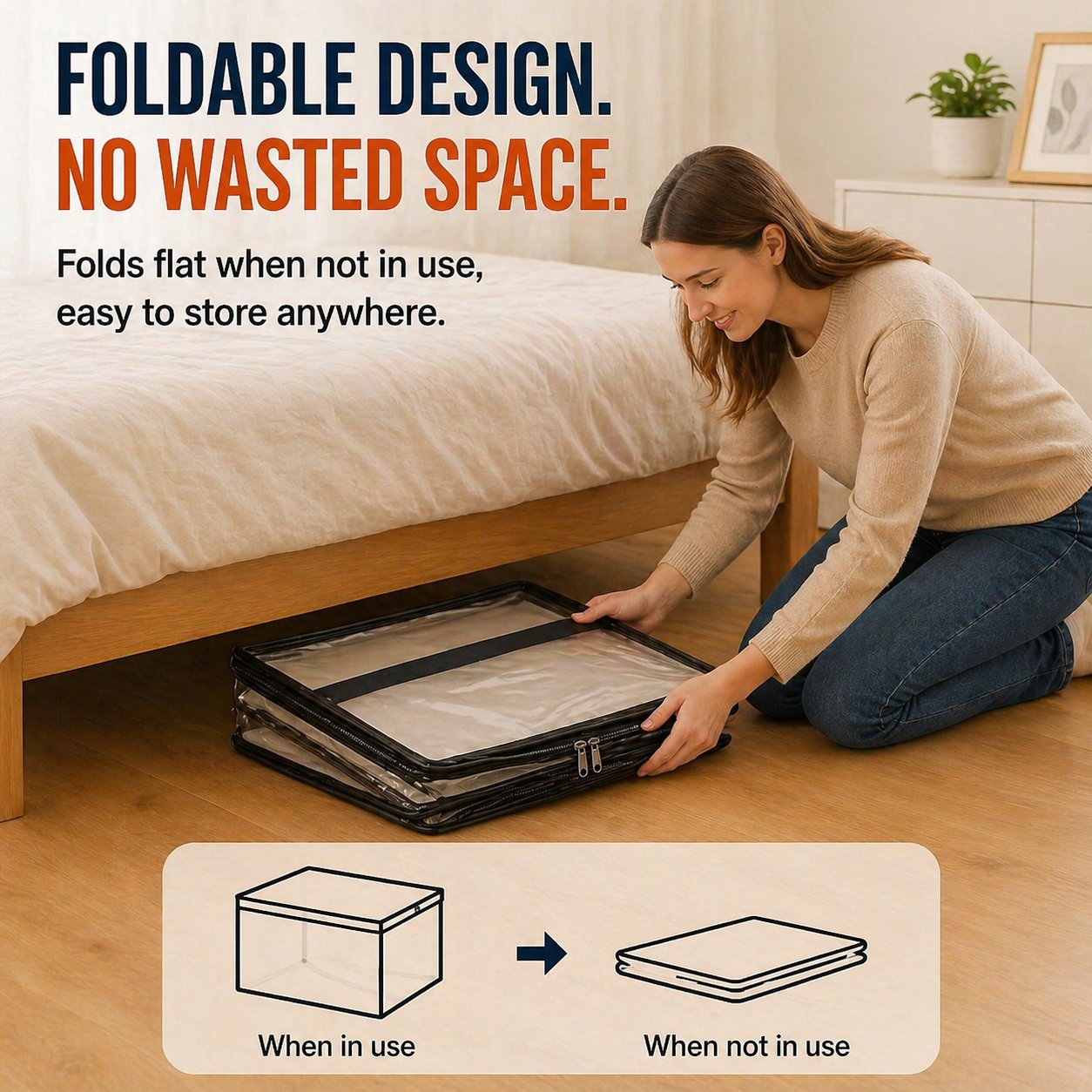 💞LAST DAY 50% OFF ✨📦Fastkora® Large Heavy-Duty Thick Plastic Clear Storage