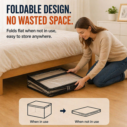💞LAST DAY 50% OFF ✨📦Fastkora® Large Heavy-Duty Thick Plastic Clear Storage